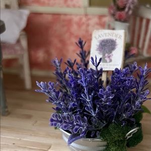 Handmade miniature lavender tub